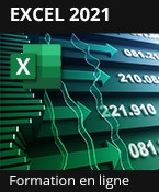 Formation en ligne Excel 2021 - Toutes les fonctionnalités d'Excel à votre portée + le livre numérique Excel 2021 OFFERT - Valable 1 an, en illimité