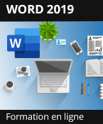 Formation en ligne Word 2019 - Toutes les fonctionnalités de Word à votre portée + le livre numérique Word 2019 OFFERT - Valable 1 an, en illimité