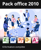 Pack 5 formations en ligne : Excel, Word, PowerPoint, Outlook et Access 2010 - + les livres numériques Excel, Word, PowerPoint, Outlook et Access 2010 - Valables 1 an, en illimité