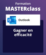 Formation MASTERclass Outlook, avec formateur à distance Gagner en efficacité - avec support de cours & attestation de suivi fournis
