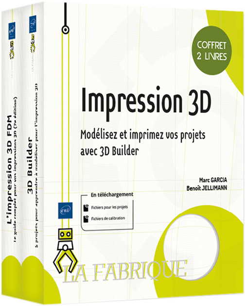 Impression 3D - Coffret de 2 livres : Modélisez et imprimez vos projets avec 3D Builder