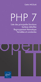 PHP 7 - Liste des principales fonctions, Syntaxe détaillée, Regroupement thématique, Variables et constantes