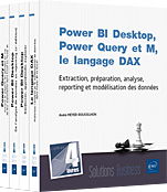 Power BI Desktop, Power Query, les langages M et DAX - Coffret de 4 livres : Extraction, préparation, analyse, reporting et modélisation des données