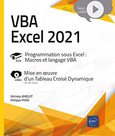 VBA Excel 2021 - Programmation sous Excel : macros et langage VBA - Livre avec complément vidéo : Mise en œuvre d’un Tableau Croisé Dynamique