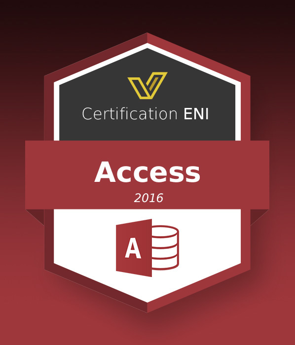 Coupon Certification Bureautique (avec e-surveillance) - Access 2016