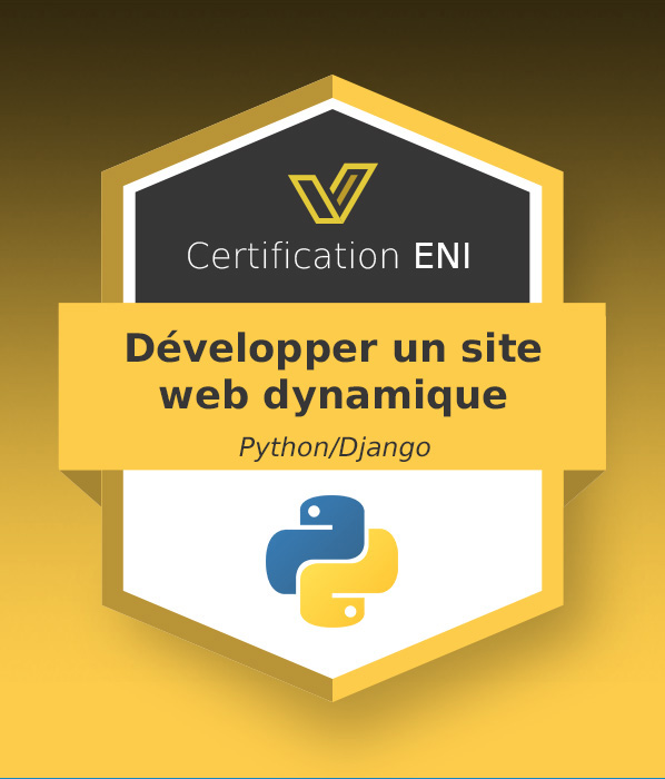 Coupon Certification IT (avec e-surveillance) - Développement de sites web dynamiques avec Python et Django