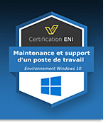 Coupon Certification IT (avec e-surveillance) - Maintenance et support en environnement Windows 10